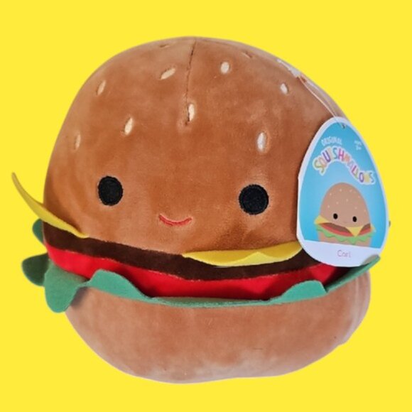 NWT official Squishmallows Carl the Cheeseburger plush toy about 8 inches - Picture 2 of 9